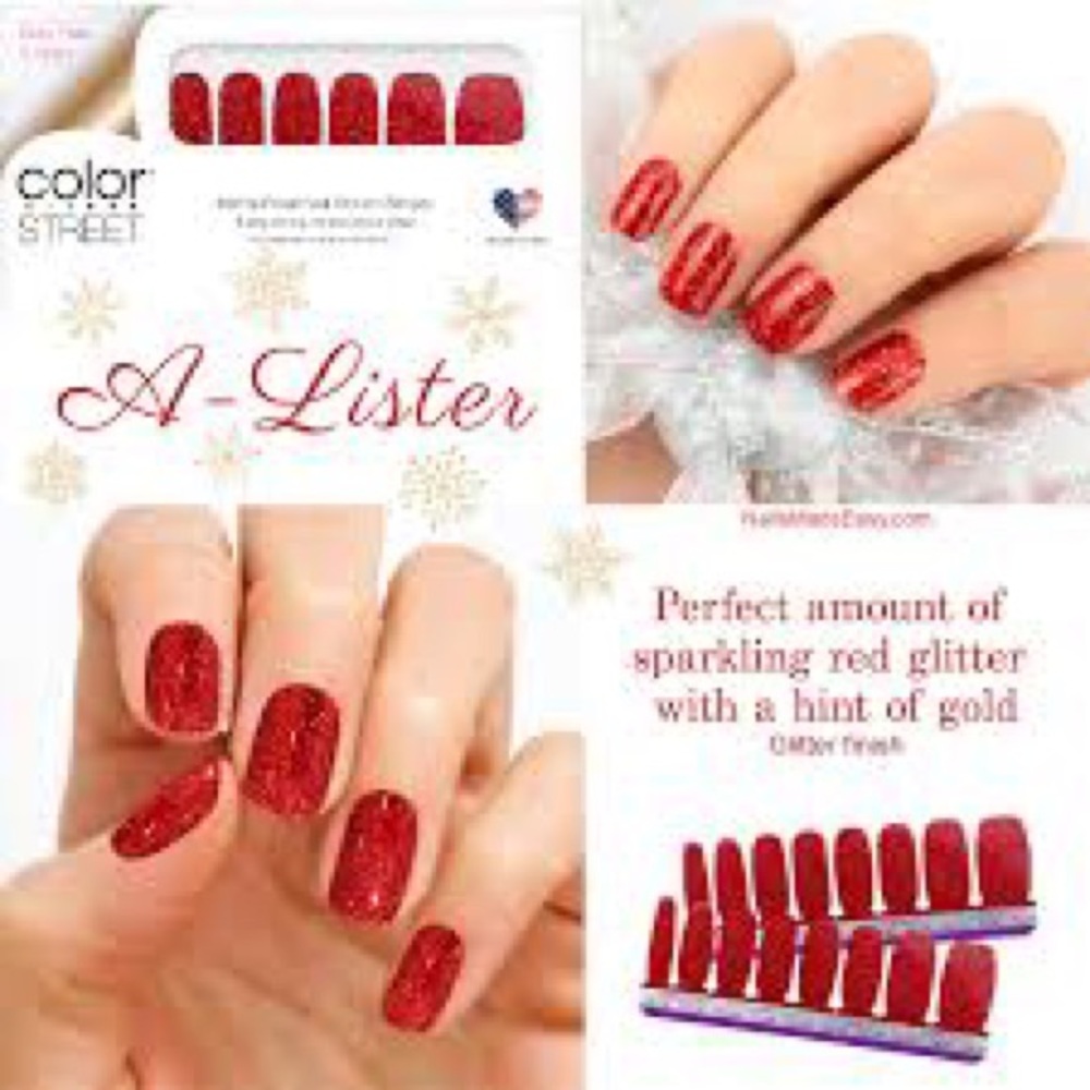 A lister color street retired red nail strips